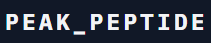 Peak Peptide